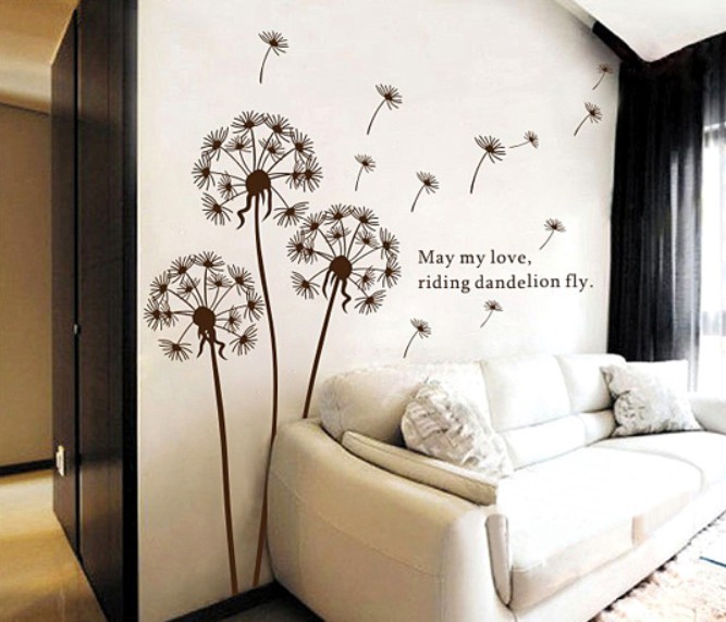 Dandelion Wall Decal with Quotes Vinyl Decals Modern Wall Art Stickers